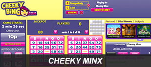 Cheeky Minx is a 75-ball bingo room at Cheeky