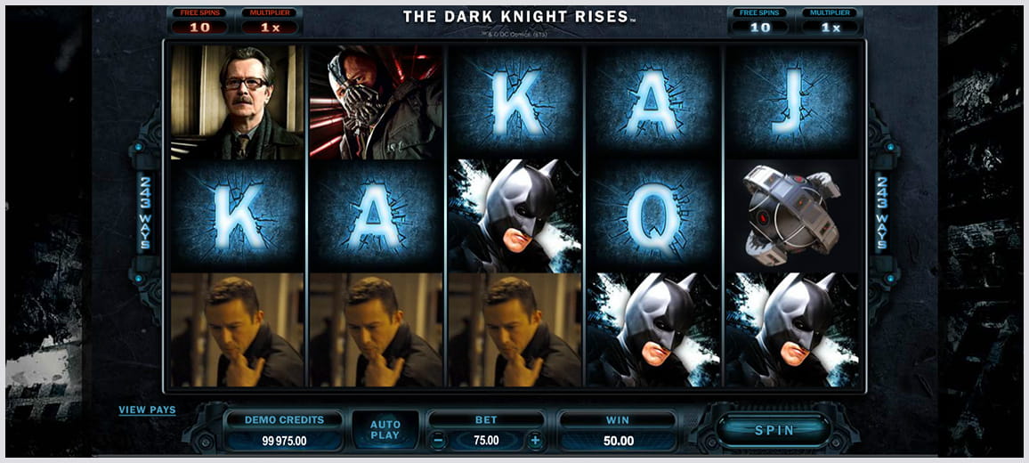 The Dark Knight Rises is a 2012 slot from the Microgaming portfolio