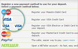 Step 3 - Find your favourite deposit method