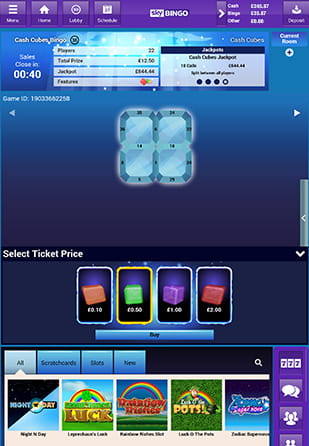Cash Cubes is the newest exclusive mobile bingo game