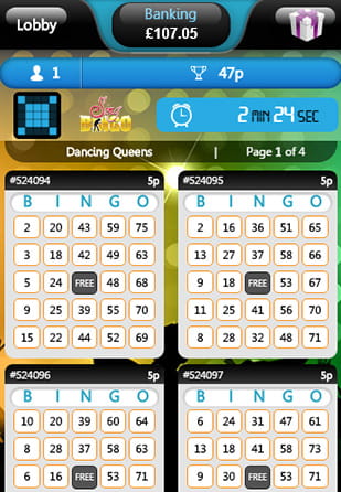 Bingo 75 with interesting patterns on your mobile at Sing